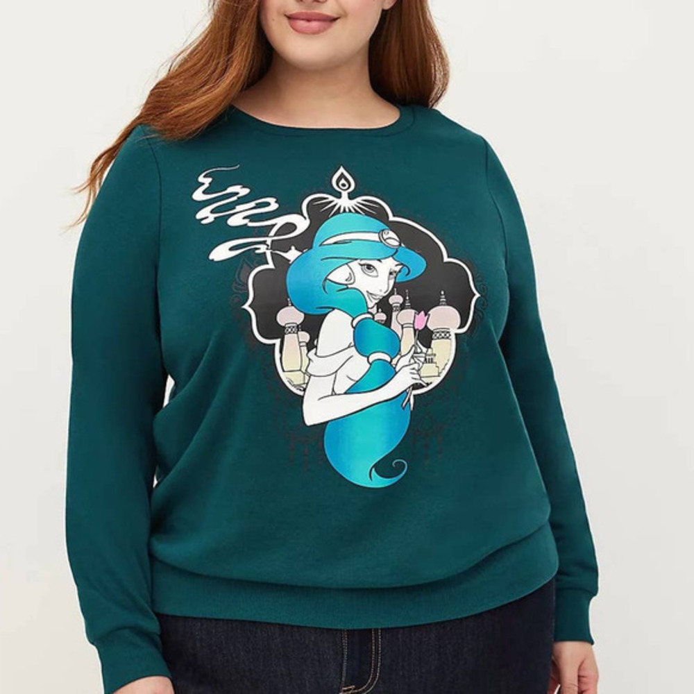 New‎ Torrid 3 (3X 22/24) Disney Princess Jasmine Aladdin Pullover Sweatshirt